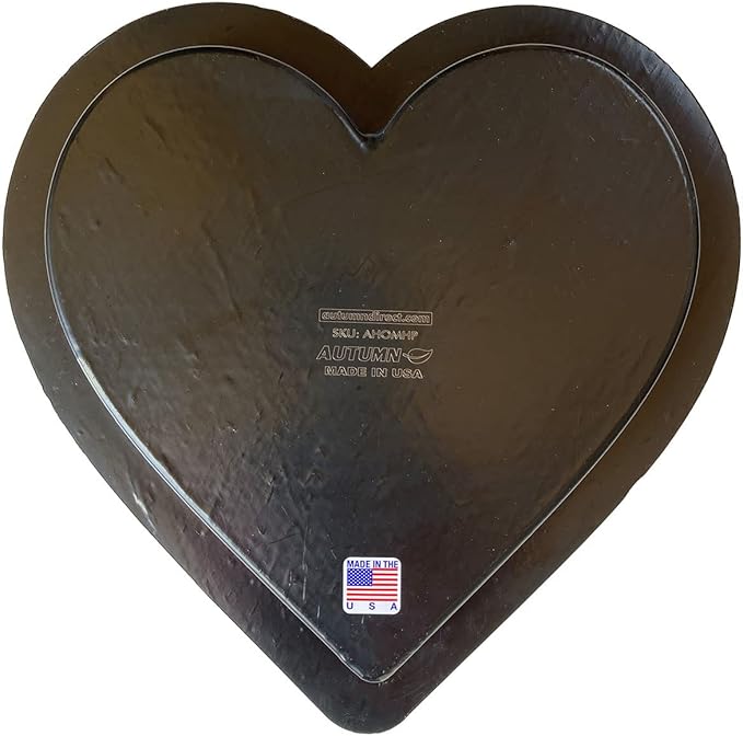 AUTUMN Set of 3 Different Heart Stepping Stone Molds - DIY Walkway Stepping Stones - Concrete Cement Molds for Garden Decor