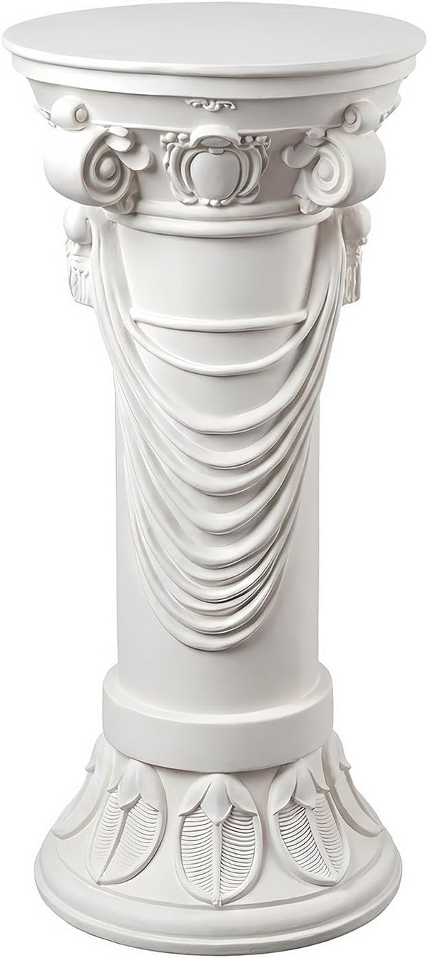 Outdoor Roman Column, MgO Stone-Look Garden Pedestal, Weather-Resistant Decorative Pillar for Porch, Patio, Yard, Wedding and Event Decor