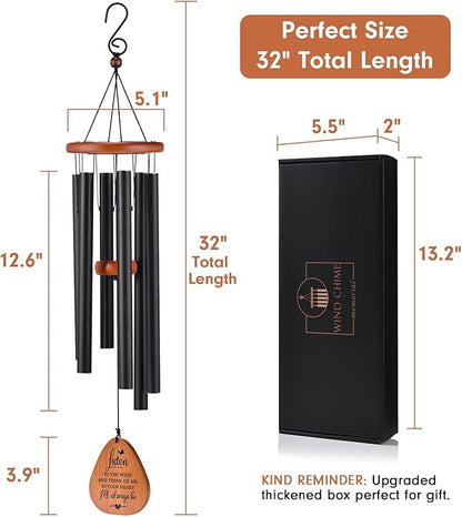 AMBOBE Memorial Wind Chimes for Loss of Loved One, Sympathy Wind Chimes Gift, Bereavement Gifts, Beautiful Outdoor Garden Decor with Soothing Melodic Tones