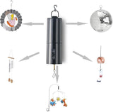 Wind Spinner Disco Ball Motor, Rotating Mobile Whirligigs Kinetic Outdoor with Battery, Mirror Ceiling Hanging for Yard Chime Wind Socks(1PC)