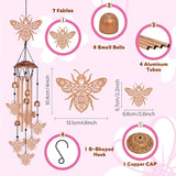 Wind Chimes for Outside, Bee Aluminum Tube Windchime Melodious Melodic for Porch Patio Garden Decor, Unique Metal Memorial Wind Chimes Housewarming Gifts for Friends and Family