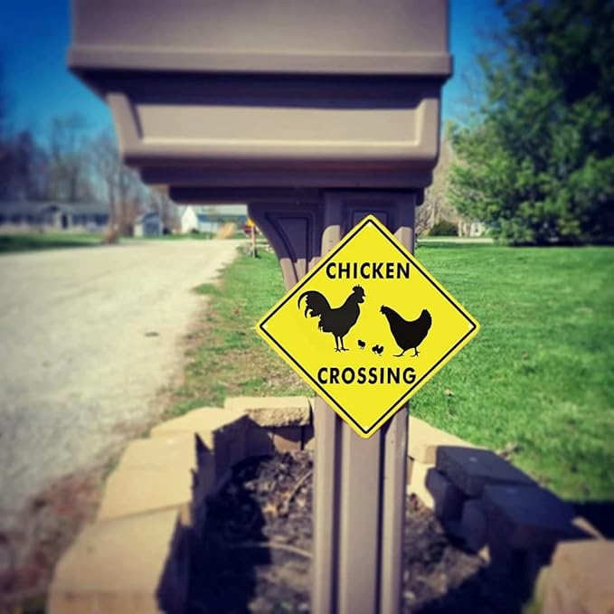 AAROENLYS Metal Tin Sign Goat Crossing Xing Farm Organic Country Yard Sign Aluminum Street Sign for Indoor Outdoor Home Decor Wall Decoration 12x12 Inch