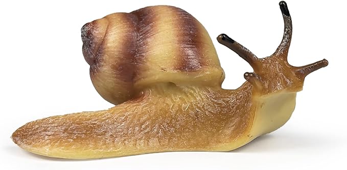 Snail Figurine Toy Mini Animal Figures for Fairy Garden, Mushrooms, Micro Landscape Decor (Light Color)