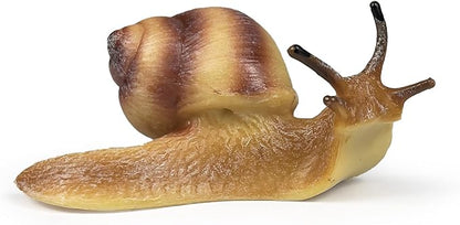 Snail Figurine Toy Mini Animal Figures for Fairy Garden, Mushrooms, Micro Landscape Decor (Light Color)