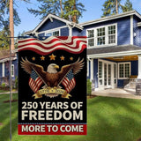 ZXvZYT 250 Years America Garden Flag,Eagle Design,USA 250th Anniversary Patriotic Design Flags Banner Double Sided Flax Outdoor Yard Decorative(12"x 18")