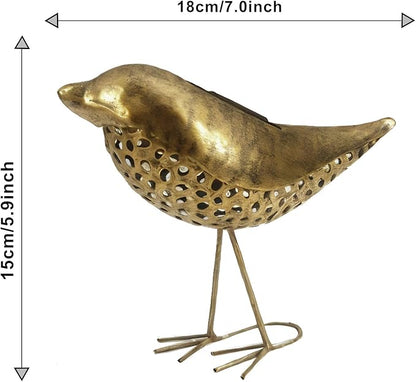 Solar Garden Statue Bird Light, Outdoor Metal Figurine Decoration for Garden Pathway Patio Yard Lawn Gifts