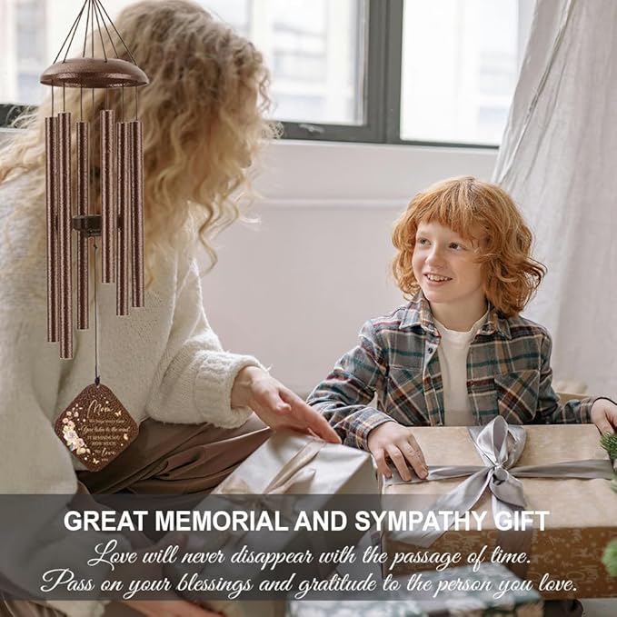 Gifts for Mom, Moms Wind Chimes, Christmas Best Gift for Mom, Mother Birthday Gift from Daughter Son, Love Reminder Gifts for Birthday Thanksgiving Mother's Day，32in