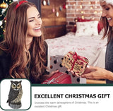 Solar Powered Owl Garden Statue Outdoor Decoration with Solar Lights Sculpture for Porch Patio Lawn and Yard Decoration Christmas Housewarming Gift for Mom