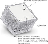 HOFLYW 6 Pack Solar Brick Lights Landscape Path Light Garden Decoration Yard Paver Road Lighting Recessed Paver for Garden, Pathway, Patio, Walkway Decor