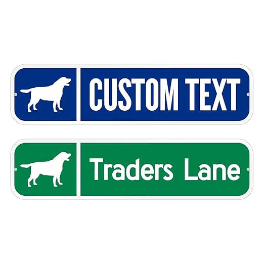 SmartSign Customize Your Own Blue Street Sign with Dog Symbol | 6" x 24" 3M EG Reflective Aluminum