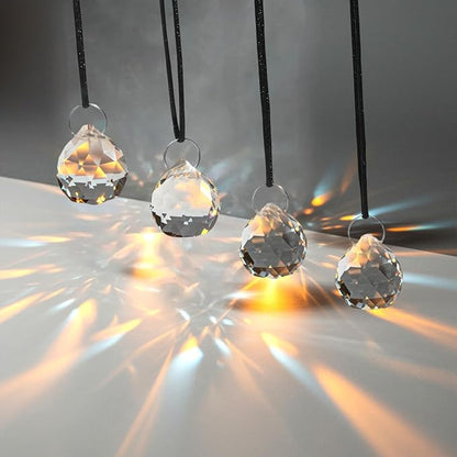 48 Pcs Clear Crystal Ball Prism 20mm Chandeliers Prism Sun Shine Catcher Christmas Crystal Ornaments Rainbow Pendants Maker, Crystals Ball for Window Hanging, Garden Decor, and Gift Making