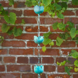 SPRING HILL NURSERIES - Verdigris Tulip Rain Chain - Decorative and Delightful Addition to Your Patio