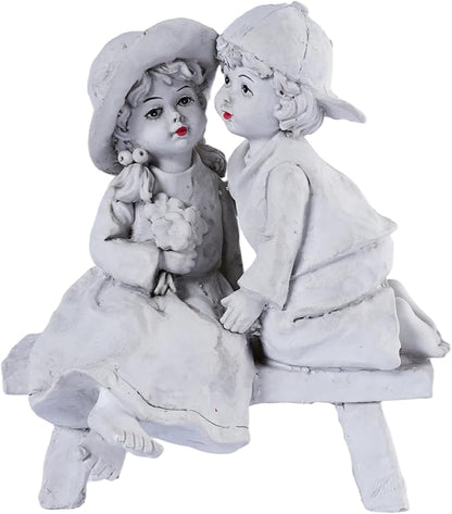 Garden Statues Romantic Couples Gifts Kissing Boy and Girl Sculpture Resin Outdoor Statues Figurines Home Decor for Wedding for Wife