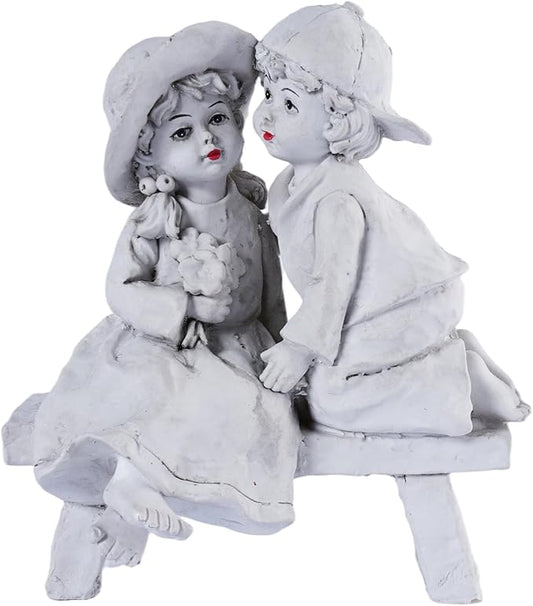 Garden Statues Romantic Couples Gifts Kissing Boy and Girl Sculpture Resin Outdoor Statues Figurines Home Decor for Wedding for Wife