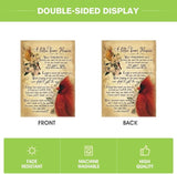 AVOIN colorlife Cardinal Memorial Garden Flag 12x18 Inch Double Sided, A Letter From Heaven Commemorate Cemetery Grave Yard Outdoor Decoration