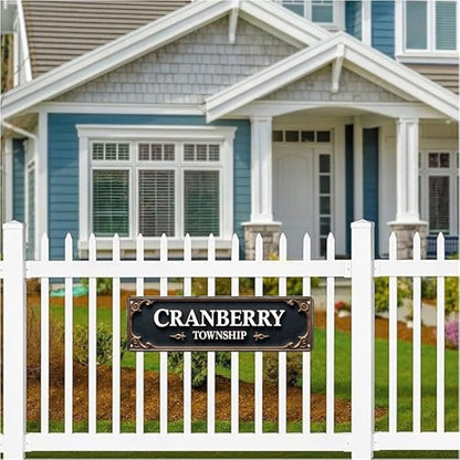 Funny Kitchen Tin Signs 16x4 Inches Cranberry Township Vintage Design - Ideal for Kitchen, Dining Room & Patio | Unique Metal Kitchen Sign