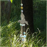 Hummingbird Suncatcher for Window Hanging - Rhinestones Bird with Crystal Prisms Rainbow Maker Pendant for Patio Hallway Indoor Home Decor.