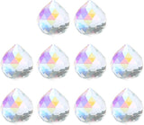 M METERXITY 10-Pack Crystal Ball Prisms, 24mm/0.94 Inch Chandelier Pendant Maker Hanging Crystals Chandelier Prisms for Home/Windows/Garden/DIY Decoration[Vibrant Colors]