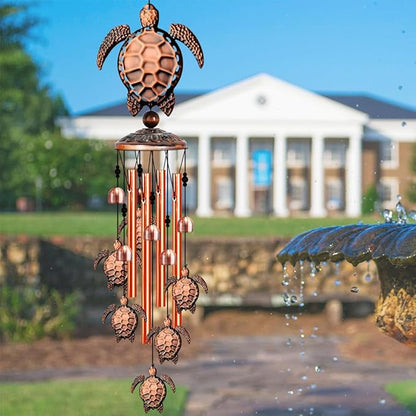 YXOTJHS Turtle Wind Chime for Outside, Sea Turtle Gifts for Women, 35IN Windchimes Outdoors, Turtle Decor for Outdoor Garden Yard Home, Beach Wind Chimes Gifts for Mom Grandma