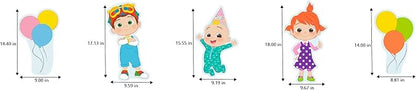 Seasons CoComelon Birthday Yard Signs with Metal Stakes, 18" Characters