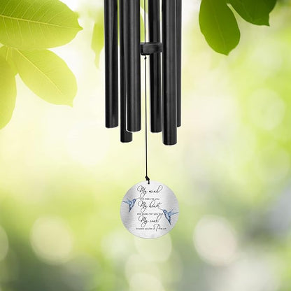 ASTARIN Personalized 30" Bereavement Wind Chimes for Outside, Memorial Gift in Remembrance of a Loved One, Sympathy Gift for Loss of Mother Father Husband, Garden Patio Decor