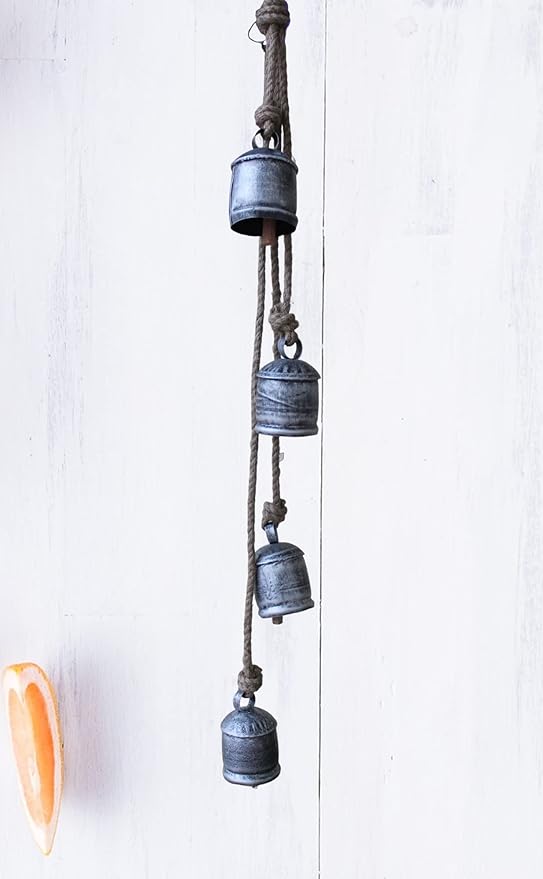 Mango Gifts Vintage Bells Hanging Chimes with Rope Tranquil Wind Chimes for Garden Outdoor and Patio (MGT20)