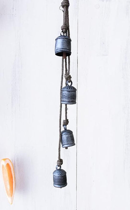 Mango Gifts Vintage Bells Hanging Chimes with Rope Tranquil Wind Chimes for Garden Outdoor and Patio (MGT20)