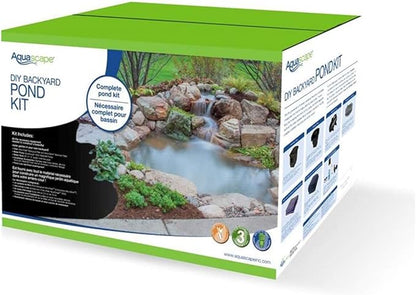 Aquascape DIY Backyard Pond Kit 8 x 11 feet – Complete Water Garden Ecosystem with Pump, Skimmer, and Filter, 99765
