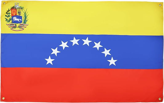 AZ FLAG Venezuela Flag 150 x 90 cm with 4 Eyelets Venezuelan Flag for Balcony or Wall