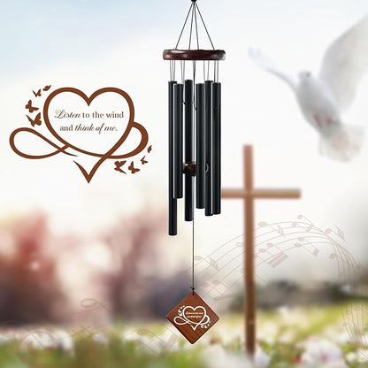 Windchimes in Memory of a Loved One, 36'' Memorial Wind Chime for Outside, Sympathy Wind Chime for Loss of Mother, Father or Loved One, Bereavement Condolence Remembrance Gift for Loss of Loved One