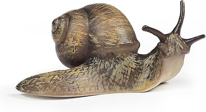 Snail Figurine Toy Mini Animal Figures for Fairy Garden, Mushrooms, Micro Landscape Decor (Dark Color)