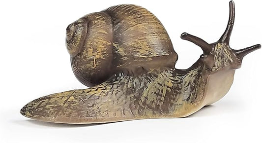 Snail Figurine Toy Mini Animal Figures for Fairy Garden, Mushrooms, Micro Landscape Decor (Dark Color)