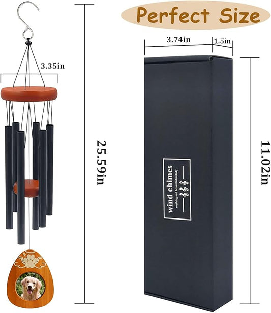 Pet Memorial Wind Chimes，Loss Pets Sympathy Gift Dogs Passing Away Gift, Remembrance Bereavement Gift,in Memory of Dogs Cats Gifts