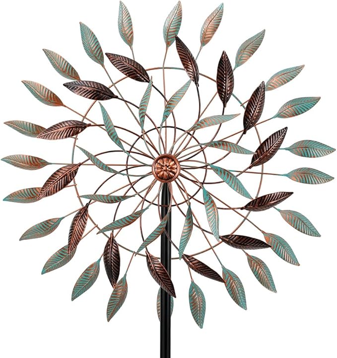 VEWOGARDEN Large Wind Spinners Outdoor Metal 3 Tier Wind Sculptures & Spinners Ornament Art for Garden, Patio, and Lawn Decoration