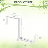 VIVIKEN Planter Box Brackets, Adjustable Flower Box Brackets for Deck Railing, 2 Pack No Drill Window Box Bracket for Outdoor Planters-White