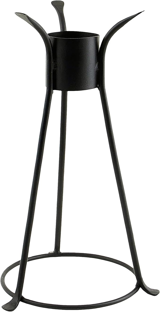 ACHLA Designs Trestle II Gazing Globe Stand, 14-in, Black Powdercoat Finish