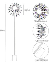 Magical Metal Windmill for Backyards,3D Kinetic Wind Sculpture for Yard & Garden, Outdoor Metal Windmill Decor with Spinning Blades for Patio, Lawn, Backyard