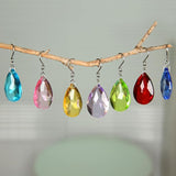 38mm Crystal Suncatcher Prism, 10pcs Multicolor Teardrop Crystals Chandeliers Replacement Pendants for Lamp Windows Hanging Rainbow Maker Ornaments Birthday Wedding Party Home Decor Gifts