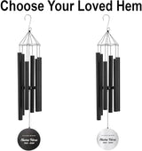 ASTARIN Personalized 30" Memorial Wind Chimes for Outside, Bereavement Gift in Remembrance of a Loved One, Sympathy Gift for Loss of Mother Father Husband, Garden Patio Decor
