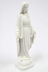 Vittoria Collection 12" Our Lady of Grace Virgin Mary Madonna Blessed Mother Religious Catholic Italian White Statue Sculpture Figurine Figure Made in Italy Indoor Outdoor Garden
