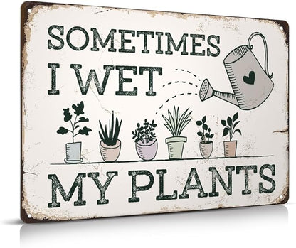 Funny Garden Metal Sign Vintage Outside Garden Decor Gardening Gifts for Women Plants Lovers12" x 8"