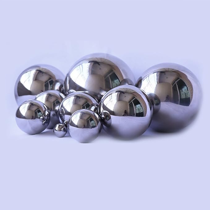 Durable Stainless Steel Gazing Balls Hollow Mirror Globe Floating Reflective Ball Polished Shiny Sphere for Home Garden Pond Outdoor Swimming Pool Decoration (6 Inch)