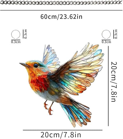 Hummingbird Suncatchers for Windows Hanging Garden Suncatcher Acrylic Window Hanging Panels Decor Gifts for Mom Friend Grandma Wife Housewarming Birthday Home 7.87 * 7.87inc/20 * 20cm