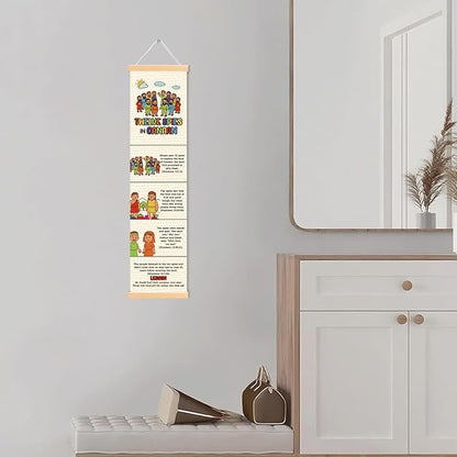 Twelve spies in Canaan Banner, Church Banner, Christian Rustic Hanging Door Flag, Farmhouse Decorations Outdoor Indoor, Church Activity Decor, Bible Lesson, Scripture and Words Decorations