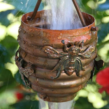 Nutshell Stores Honeybee & Hive Copper Rain Chain - Copper - 10 Feet