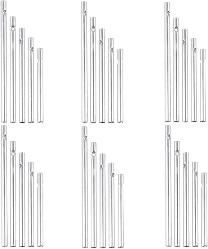 Wind Chime Tubes 30Pcs Wind Chime Kit Wind Chime Parts for DIY Home Garden Outdoor Hanging Decorations 5 Different Length (Wind Chime)