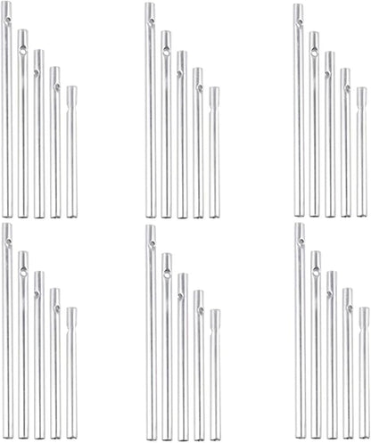 Wind Chime Tubes 30Pcs Wind Chime Kit Wind Chime Parts for DIY Home Garden Outdoor Hanging Decorations 5 Different Length (Wind Chime)