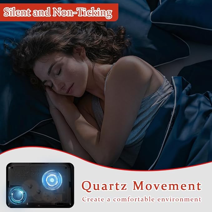 24 Inch Outdoor Clock Silent Non-Ticking, Outdoor Wall Clock with Thermometer & Humidity, Sun Outside Clock Decor for Patio, Living Room, Home Decor