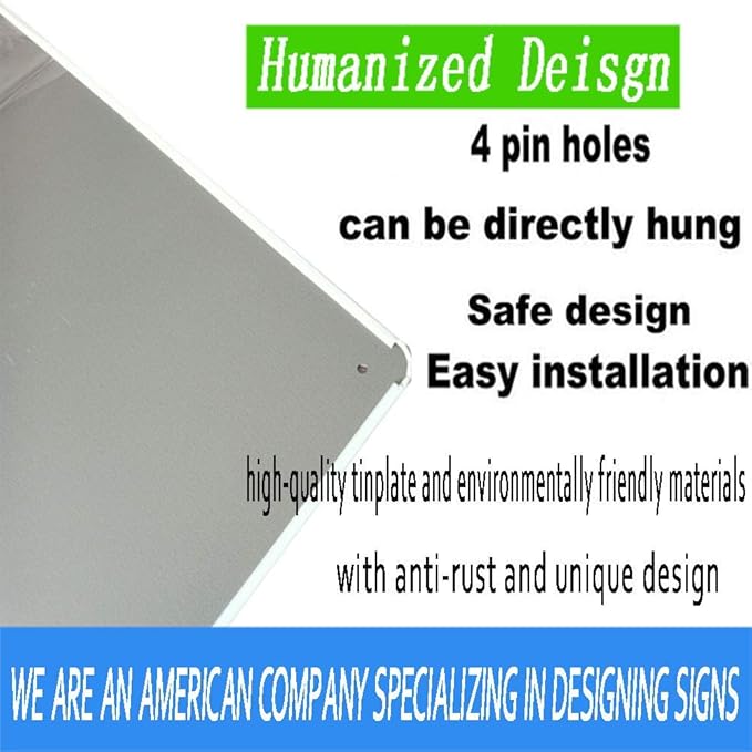 New Warning Plaque Wall Decor Courtyard Decoration Office Sign Outdoor & Indoor Safety Sign 8 X 12 Inch (26)