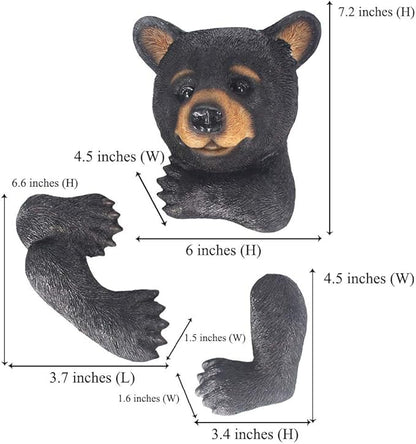 Bear Tree Decor Outdoor Scuplture Baby Bear Up a Garden Peeker Tree Hugger Garden Décor Bear Cub Resin Sculpture Howswarming Gifts